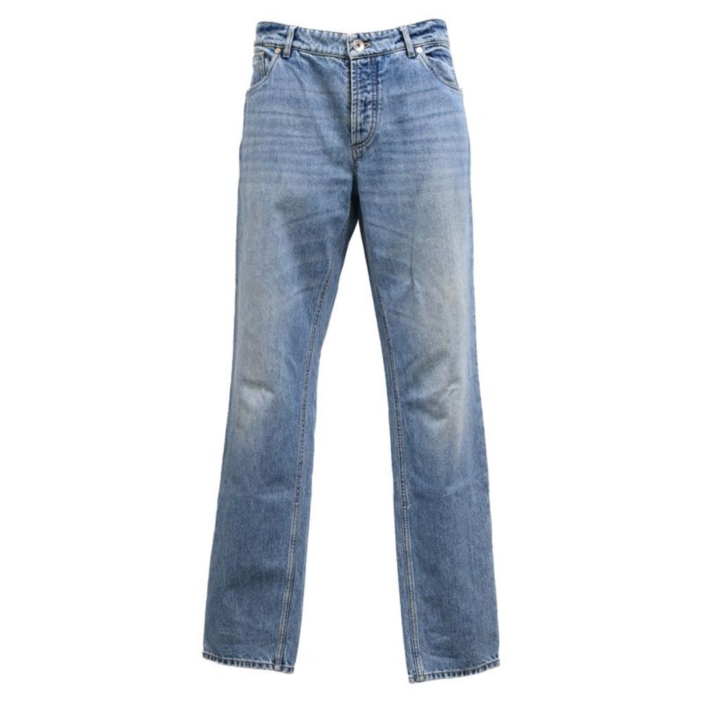 Brunello Cucinelli Slim-Fit Denim Jeans in Light Blue Cotton